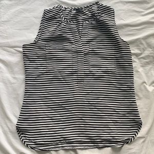 Ann Taylor sleeveless striped blouse.
